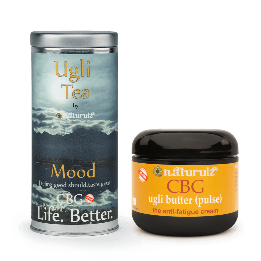 A black and white picture of two different types of tea.