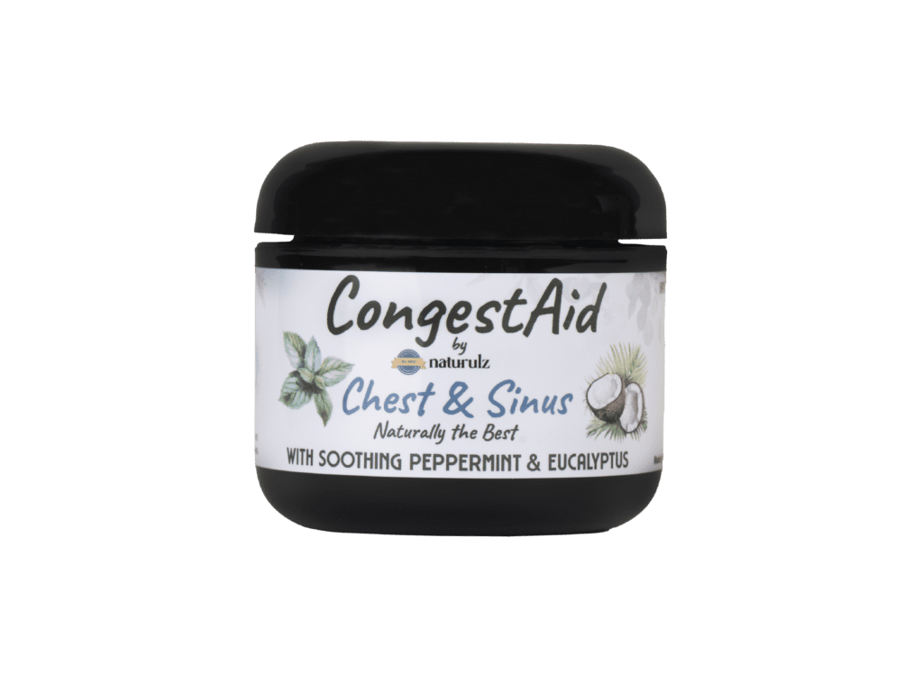 CongestAid Chest and Sinus Rub for cough, cold congestion and snoring.
